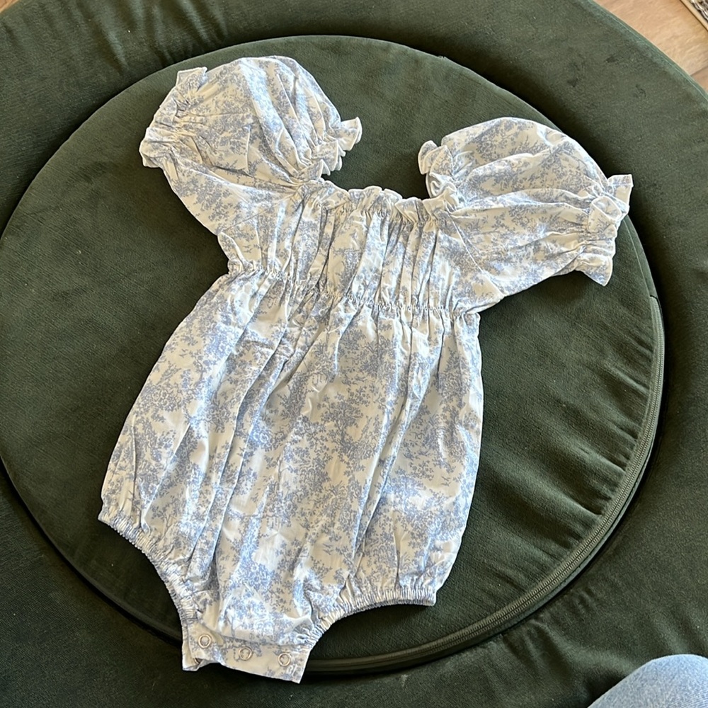 At Noon Store Baby Short Sleeve Sophia Bubble Romper 10-17m